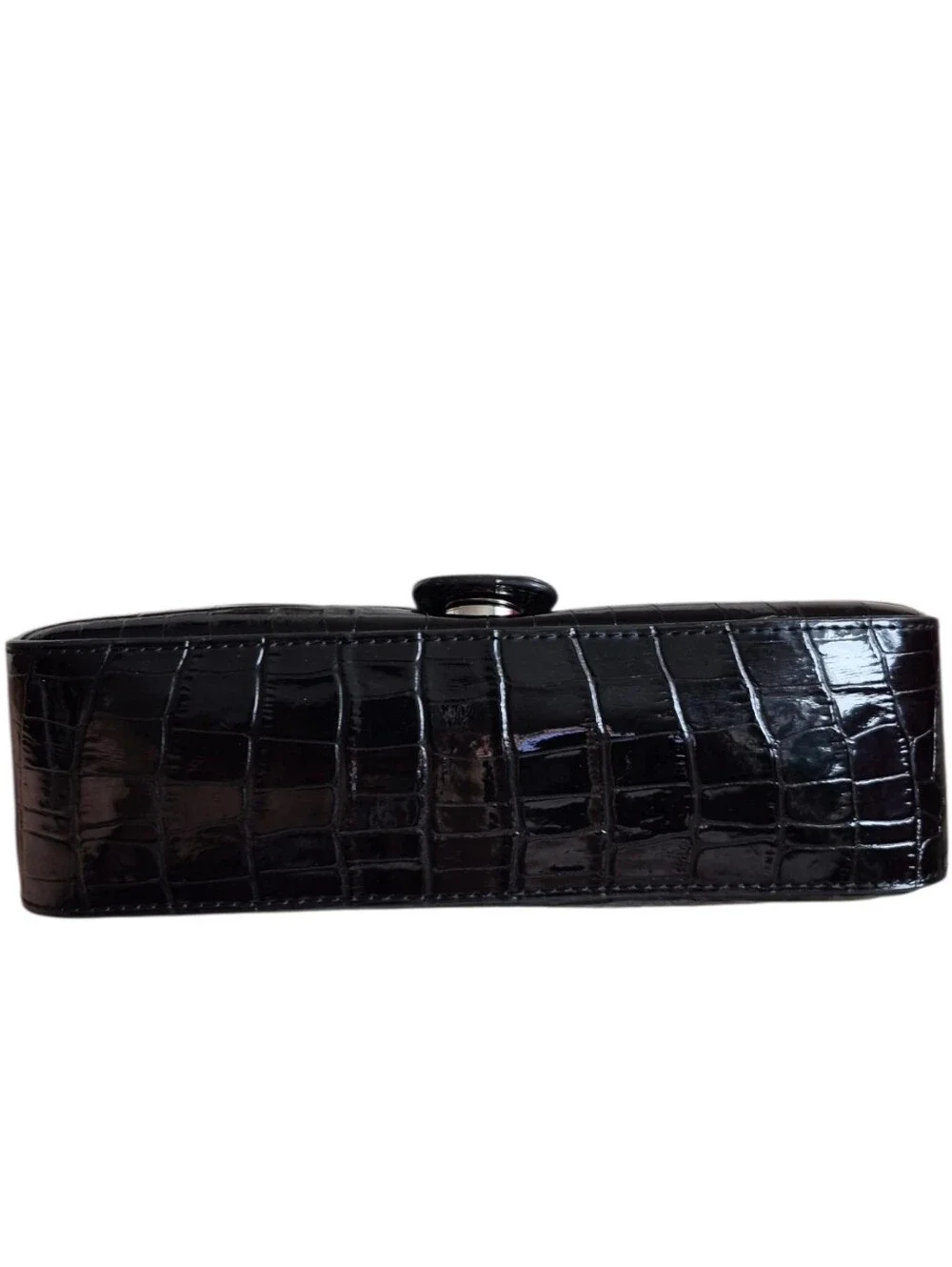 Guess Black Crocodile Embossed Small Bag - Picture 7 of 12